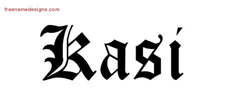 Kasi Blackletter Name Tattoo Designs