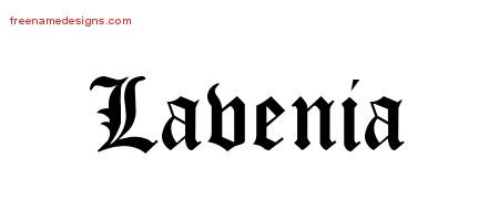 Lavenia Blackletter Name Tattoo Designs
