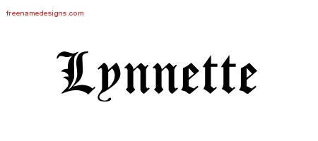 Lynnette Blackletter Name Tattoo Designs