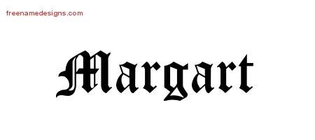 Margart Blackletter Name Tattoo Designs