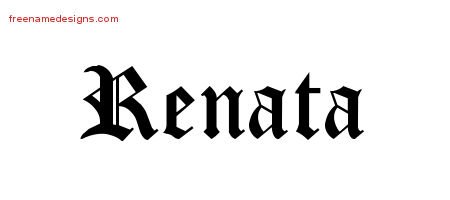 Renata Blackletter Name Tattoo Designs