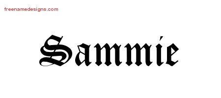 Sammie Blackletter Name Tattoo Designs