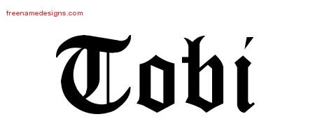 Tobi Blackletter Name Tattoo Designs