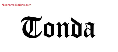 Tonda Blackletter Name Tattoo Designs