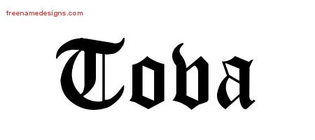 Tova Blackletter Name Tattoo Designs