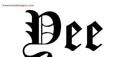 Yee Blackletter Name Tattoo Designs