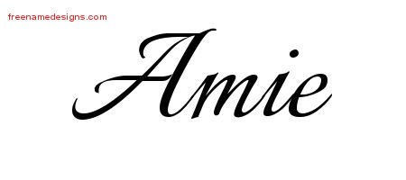 Amie Calligraphic Name Tattoo Designs