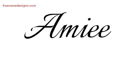 Amiee Calligraphic Name Tattoo Designs