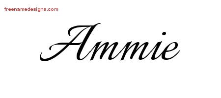Ammie Calligraphic Name Tattoo Designs