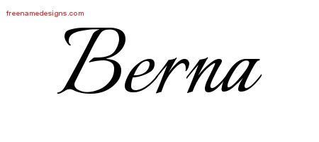 Berna Calligraphic Name Tattoo Designs