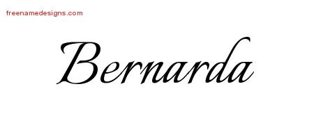 Bernarda Calligraphic Name Tattoo Designs
