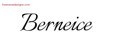 Berneice Calligraphic Name Tattoo Designs