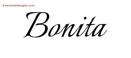 Bonita Calligraphic Name Tattoo Designs