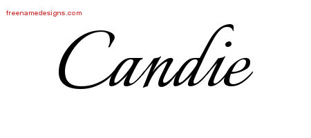 Candie Calligraphic Name Tattoo Designs