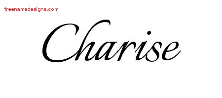Charise Calligraphic Name Tattoo Designs