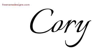 Cory Calligraphic Name Tattoo Designs