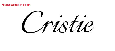 Cristie Calligraphic Name Tattoo Designs