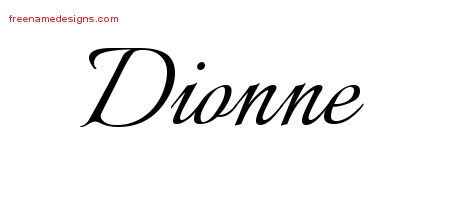 Calligraphic Name Tattoo Designs Dionne Download Free - Free Name Designs