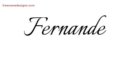 Fernande Calligraphic Name Tattoo Designs