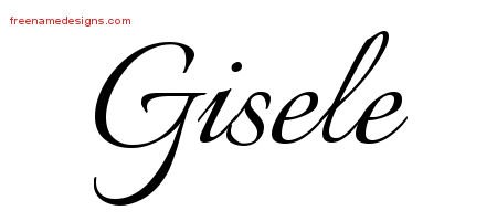 Gisele Calligraphic Name Tattoo Designs