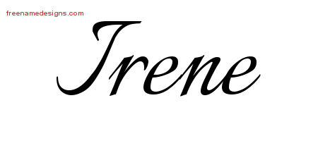 Calligraphic Name Tattoo Designs Irene Download Free - Free Name Designs