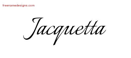 Jacquetta Calligraphic Name Tattoo Designs