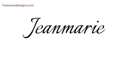 Jeanmarie Calligraphic Name Tattoo Designs
