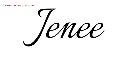 Jenee Calligraphic Name Tattoo Designs