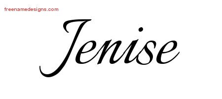 Jenise Calligraphic Name Tattoo Designs