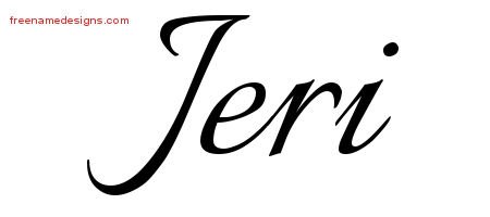 Jeri Calligraphic Name Tattoo Designs