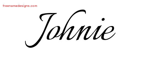 Johnie Calligraphic Name Tattoo Designs