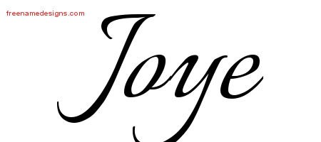 Joye Calligraphic Name Tattoo Designs