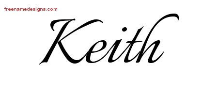Keith Calligraphic Name Tattoo Designs