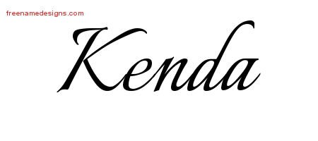 Kenda Calligraphic Name Tattoo Designs