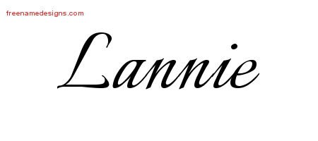Lannie Calligraphic Name Tattoo Designs