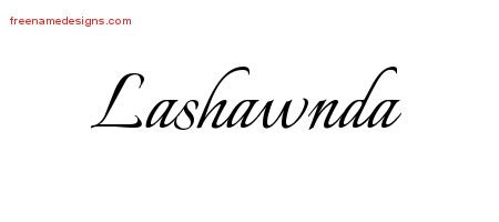Lashawnda Calligraphic Name Tattoo Designs
