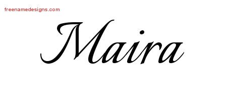 Maira Calligraphic Name Tattoo Designs