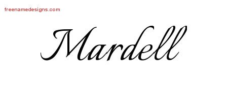 Mardell Calligraphic Name Tattoo Designs