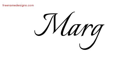 Marg Calligraphic Name Tattoo Designs