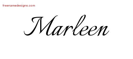 Marleen Calligraphic Name Tattoo Designs
