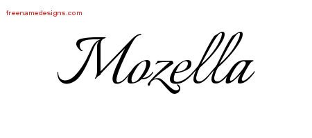 Mozella Calligraphic Name Tattoo Designs