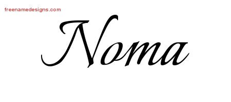 Noma Calligraphic Name Tattoo Designs