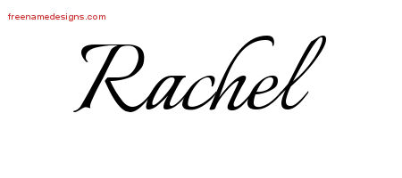 Calligraphic Name Tattoo Designs Rachel Download Free - Free Name Designs