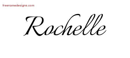 Rochelle Calligraphic Name Tattoo Designs