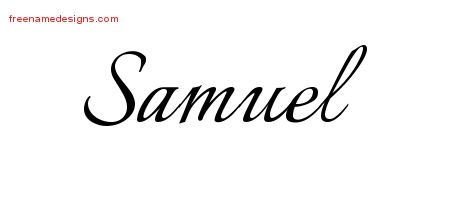 Samuel Calligraphic Name Tattoo Designs