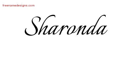 Sharonda Calligraphic Name Tattoo Designs