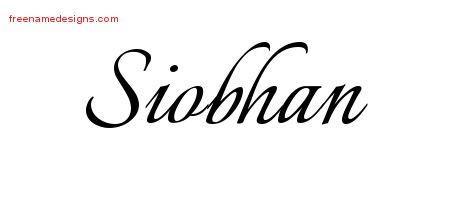 Siobhan Calligraphic Name Tattoo Designs