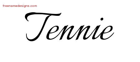 Tennie Calligraphic Name Tattoo Designs
