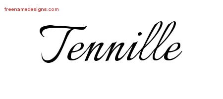 Tennille Calligraphic Name Tattoo Designs