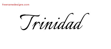 Trinidad Calligraphic Name Tattoo Designs